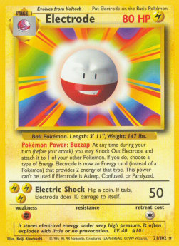 Electrode [Base Set] (BS-021) [V1 · Rare]