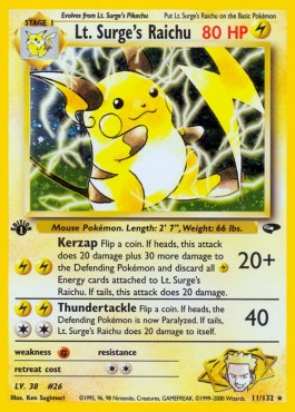 Lt. Surge's Raichu [Gym Challenge] (GC-011)