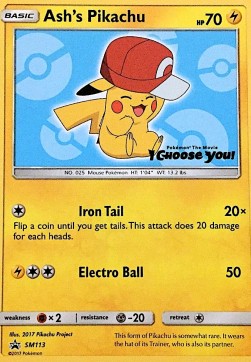 Ash's Pikachu [SM Black Star Promos] (SMSM-113)
