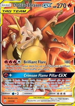Charizard & Braixen GX [Cosmic Eclipse] (CEC-022)