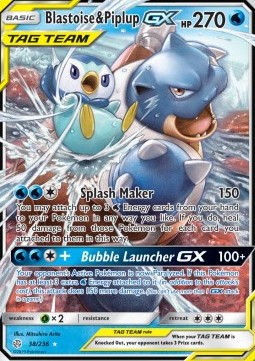 Blastoise & Piplup GX [Cosmic Eclipse] (CEC-038)