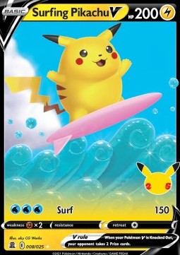 Surfing Pikachu V [Celebrations] (008)