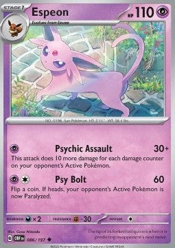 Espeon [Obsidian Flames] (OBF-086) [V1 · Uncommon]