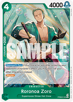 Roronoa Zoro (PRB02-006) [V1 · Rare]